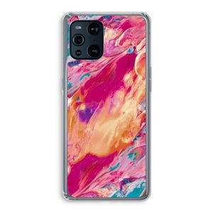 Pastel Echoes: Oppo Find X3 Transparant Hoesje