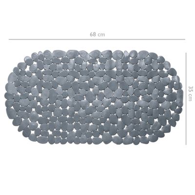 Wicotex Badmat antislip- grijs 68x35cm