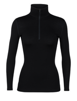 Icebreaker 260 Tech LS Half Zip Thermoshirt Dames Black L