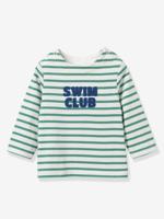 T-shirt baby gestreept met lange mouwen groen