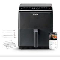 Friggitrice senza olio COSORI - Dual Blaze Chef Edition - Capacità 6,4 l - 12 programmi - 5 spiedini e 1 griglia - 1700 W - Nero