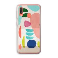 Bold Rounded Shapes: Samsung Galaxy A20e Transparant Hoesje