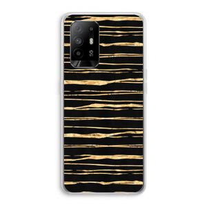 Gouden strepen: Oppo A94 5G Transparant Hoesje