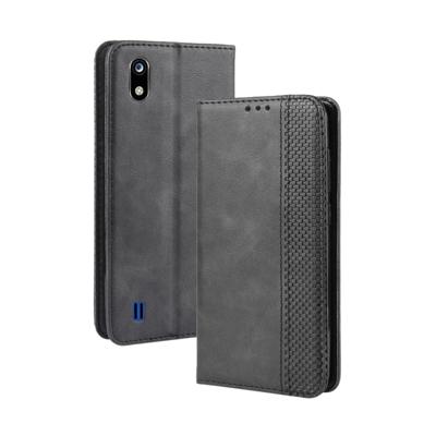 Magnetische Buckle retro Crazy Horse textuur horizontale Flip lederen case voor ZTE Blade A7 (2019) met houder & kaartsleuven & fotolijstjes (zwart)