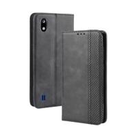 Magnetische Buckle retro Crazy Horse textuur horizontale Flip lederen case voor ZTE Blade A7 (2019) met houder & kaartsleuven & fotolijstjes (zwart)