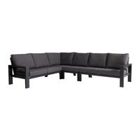 Benton loungeset zonder tafel 4 delig antraciet - Own
