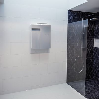 Spiegelkast Vico Cube | 60x70 cm | 1 Deur | Zonder verlichting | Wit mat