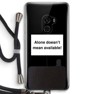 Alone: Xiaomi Mi Mix 2 Transparant Hoesje met koord