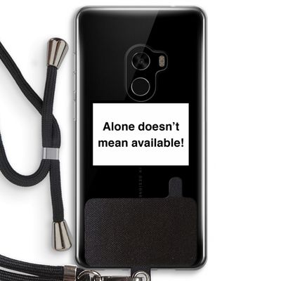 Alone: Xiaomi Mi Mix 2 Transparant Hoesje met koord