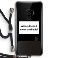 Alone: Xiaomi Mi Mix 2 Transparant Hoesje met koord