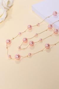 Pearl buckle necklace circle simple jewelry