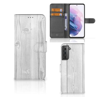 Samsung Galaxy S21 Plus | Book Style Case | White Wood