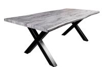 Eettafel WILD 200cm tafelblad 50mm witwashed wild eiken-look grijs - 45087