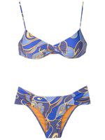 Lygia & Nanny bikini Victoria à imprimé graphique - Bleu