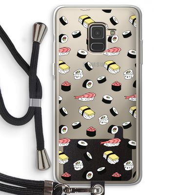 Sushi time: Samsung Galaxy A8 (2018) Transparant Hoesje met koord