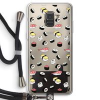 Sushi time: Samsung Galaxy A8 (2018) Transparant Hoesje met koord