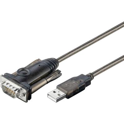 Goobay Serieel Adapterkabel [1x USB-A-stekker - 1x D-sub stekker 9-polig] Goobay 95435 USBA auf D Sub RS232 Stecker 9 pol USB seriell RS232 Konverter 1,5m 1.5