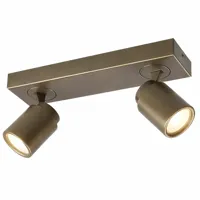 Freelight Spot Razza 2 lichts L 32 cm GU10 brons goud