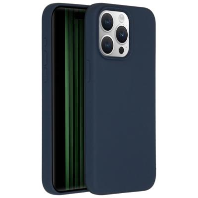 Accezz Liquid Silicone Backcover iPhone 15 Pro Max Telefoonhoesje Blauw