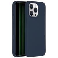 Accezz Liquid Silicone Backcover iPhone 15 Pro Max Telefoonhoesje Blauw