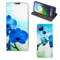 Motorola Moto G9 Power Smart Cover Orchidee Blauw - Cadeau voor je Moeder Motorola Moto G9 Power Smart Cover Orchidee Blauw - Cadeau voor je Moeder