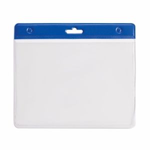 Multipack van 10x Badgehouder blauw 11,5 x 9,5 cm