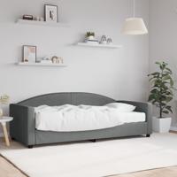 Slaapbank met matras 90x190 cm stof donkergrijs