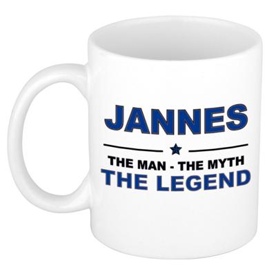 Jannes cadeau mok - man myth legend - naam koffiemok - 300 ml - collega - vaderdag Jannes cadeau mok - man myth legend - naam koffiemok - 300 ml - collega - vaderdag