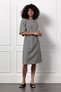 Studio Anneloes Wilma Stripe Dress 12899 Jurk 1190 Off White/black