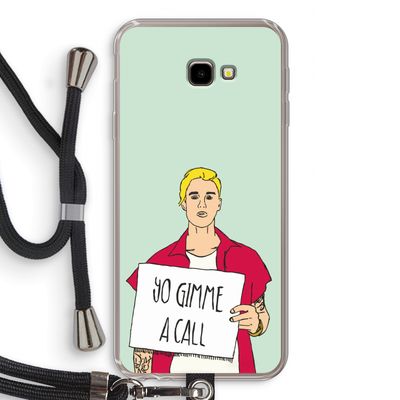 Gimme a call: Samsung Galaxy J4 Plus Transparant Hoesje met koord