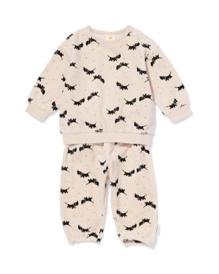 HEMA Takkie Newborn Kledingset Velours Lichtgrijs (lichtgrijs)