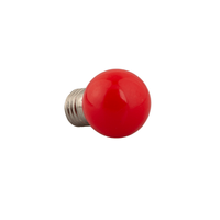 LED lamp rood feestverlichting P45 1W PVC bol E27 fitting geheel jaar door buiten te gebruiken
