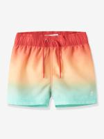 Zwemshort voor jongens met NAME IT-verloop fluoriserend groen