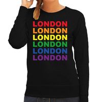 Regenboog London gay pride zwarte sweater voor dames Regenboog London gay pride zwarte sweater voor dames