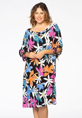 Yoek Jurk met strikken FLOWER | Multi | Maat 42/44