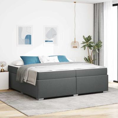 Bedframe Anders Donkergrijs 200 x 200 cm Stof