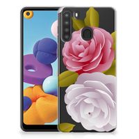 Samsung Galaxy A21 TPU Case Roses - thumbnail