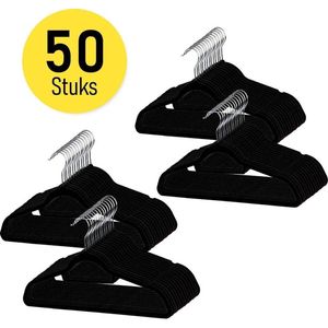 50 Anti-slip kleerhangers - Ultra-dunne Kledinghangers met Fluweel - Klerenhanger - EV