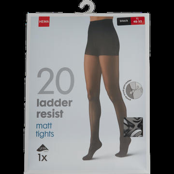 HEMA Panty 20D 48/52 Zwart Ladder Resistent bij Jumbo