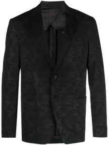 Karl Lagerfeld blazer boutonné à motif jacquard - Noir