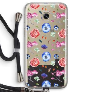 Bloemetjes: Samsung Galaxy A5 (2017) Transparant Hoesje met koord