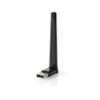 Nedis WSNWA600BK Dongle Voor Draadloos Netwerk Ac600 Dual Band Zwart