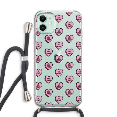 GIRL POWER: iPhone 11 Transparant Hoesje met koord