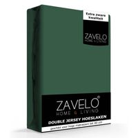 Zavelo Double Jersey Hoeslaken Groen-Lits-jumeaux (180x220 cm)