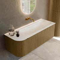 Badmeubel Mondiaz Kurve-Dlux | 125 cm cm | Meubelkleur Dusk | Wastafelkleur Ostra | Solid surface | Wasbak rechter zijde spoelbak | Zonder kraangat(en) Badmeubel Mondiaz Kurve-Dlux | 125 cm cm | Meubelkleur Dusk | Wastafelkleur Ostra | Solid surface | Wasbak rechter zijde spoelbak | Zonder kraangat(en)