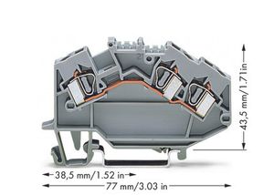 781-631  - Feed-through terminal block 6mm 32A 781-631