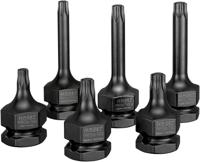 HAZET Krachtdopsleutelbitset 995S6/6 · 1/2 inch (12,5 mm) vierkant hol, 24 mm buitenzeskant · Binnen-TORX®-profiel · 6-delig · T40 · T45 · T50