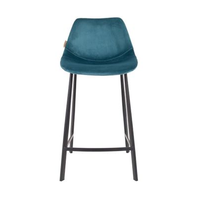 Dutchbone Franky barkruk H65 velvet Petrol