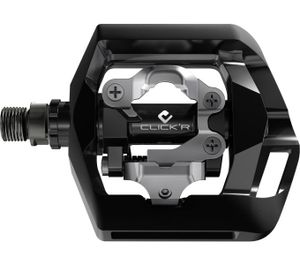 SHIMANO pedaalset click&apos;r t421 platform + enkelzijdig spd met sm-sh56 plaatjes zwart