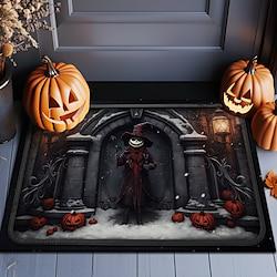 halloween decoraties deurmat jack skelet pompoen keuken mat vloermat antislip gebied tapijt olie proof tapijt binnen buiten mat slaapkamer decor badkamer mat entree tapijt Lightinthebox